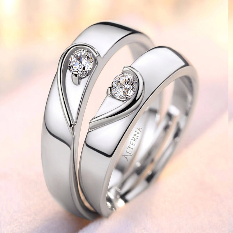 Elegant Couple Rings (Adjustabel)– Matching Promise & Love Rings for Him & Her